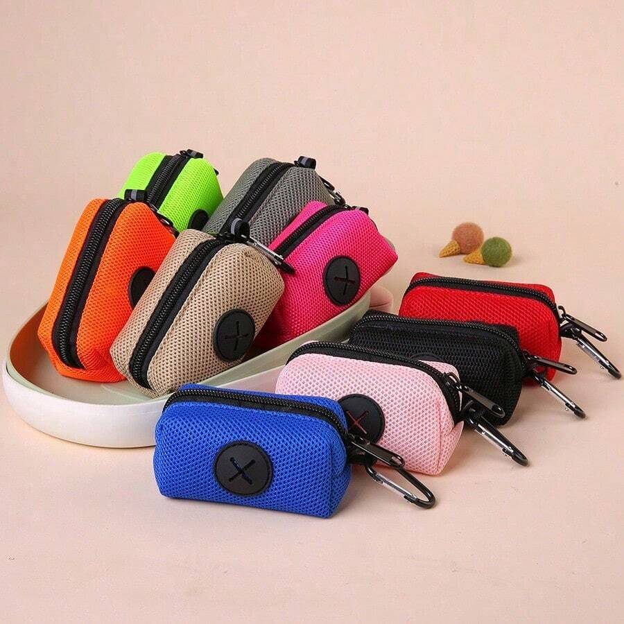 Dog Poop Bag Carrier Portable Pet Waste Bag Dispenser Luxury Stylish Dog Garbage Holder Dispensers Cleaning Supplies - Multicolor - View 1