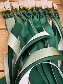 10/20pcs Wedding Wands Party Streamers Gold Bells Satin Ribbons Magic Fairy Wands Bridal Shower Photo Prop Romantic Wedding Send Off Kissing Bells Wedding&Bridal Party Favors Gifts Birthday Graduation Birthday Decorations Party Decorations Bachelorette Summer Beach Back To School School Supplies Room Decor - Multicolor - View 9