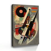 1 Pc, A Painting In The Style Of Kandinsky, Original, Canvas, Wall Art, Living Room Wall Decor, Bedroom, Bathroom, Framed Wall Newspaper, Art Prints, Wall Art, Home Decor, Holiday, Gifts. Home Decoration Festivals 1 - Multicolor - View 1