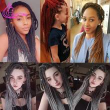 1 Piece Synthetic Crochet Braids Senegalese Twist Ombre Brown Grey Handmade Braiding Hair Extensions For Girls 22roots
