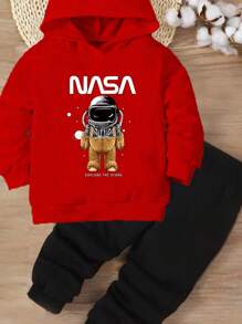 Conjunto Moletom Urso Pelucia Menino Infantil Blusa e Calça Kids Flanelado - Vermelho - Visão 2