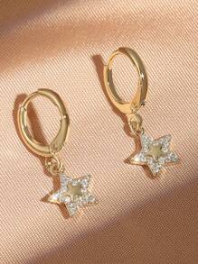 rakol 2 piezas de aretes de estrella casual y simple para mujeres, adecuados para citas y regalos