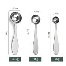 Stainless Steel Multi-Function Measuring Spoon Set, Includes Coffee Scoop, Powder Scoop, Spice Clamp