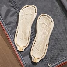 旅行折叠拖鞋，一次性酒店淋浴凉鞋，轻便防滑便携式拖鞋，男女皆宜 - 米色 - 查看 4