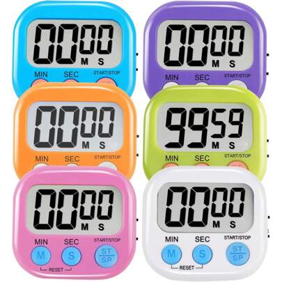 1pc Multi-Function Electronic Timer - Big Digits, Magnetic Digital Timers, Loud Alarm, Magnetic Backing, Big LCD Display The Loud/Silent Switch Countdown Timer, Extensively Use In Break Time, Cooking, Gym, Meeting, Classroom, Timer Gift, Apartment Essentials, College Dorm Essentials - Suitable For Restaurants & Home Use - Great Gift For Chefs & Foodies, Battery-Powered (AAA Not Included), Essential Home Accessory