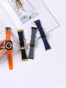 优质商务表带兼容 Apple Watch 表带，硅胶运动表带 Apple Watch 液态硅胶腕带 适用于 42mm/44mm/45mm/46mm/49mm - 42mm/44mm/45mm/49mm - 查看 6