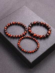 1 szt. Oryginalne bransoletki Lightning Red Tiger Eye dla mężczyzn 6-10 mm Natural Energy Stone Round Beads Bransoletki dla kobiet Soul Jewelry