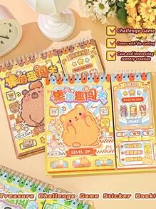 1 set de libro de pegatinas multifuncional con tema de mascotas lindas para manualidades, juegos de vestir, decoración de planificadores DIY, escenas de desafío divertido, útiles escolares, de vuelta a la escuela