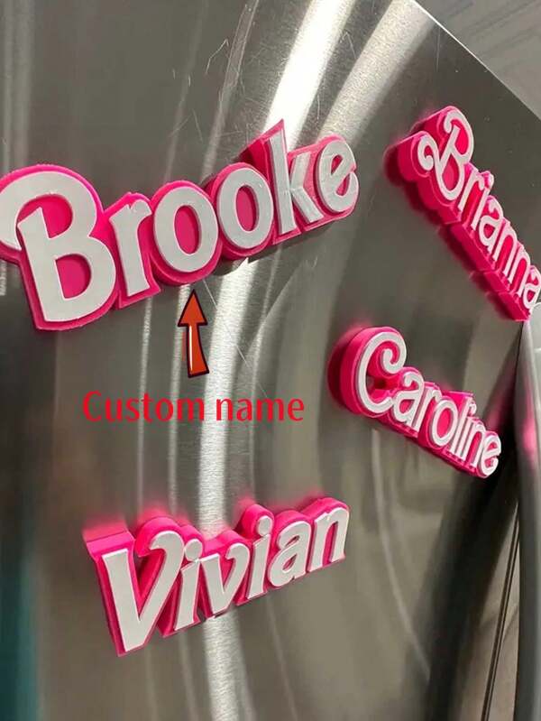 1pc Custom Acrylic Name Refrigerator Magnet - DIY Personalized English Letters, Stylish Style, Very Suitable For Refrigerator And Locker Decoration, Decorative Magnet | Playful Design | Acrylic Structure, Refrigerator Magnet