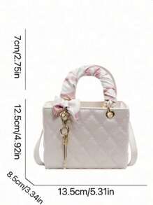 Dedoo小众高端黛妃女士手提包2025时尚新款菱格手提包单肩斜挎包圣诞礼物旅行聚会出差