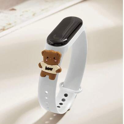 2 件儿童 M3 可爱泰迪熊 LED 触摸屏手表，方便户外使用，多功能休闲时尚运动电子手表套装