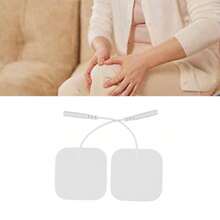 40 Piezas Almohadillas De Electrodos Para Electroestimulador,2mm,5x5cm - Blanco - Ver 6