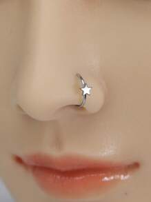 3 peças/5 peças de piercing de nariz falso em formato de D de aço inoxidável, joia confortável sem piercing para mulheres e homens - adequada para o Dia dos Namorados, Dia das Mães, Ação de Graças, festa de aniversário, dança em bar, uso diário - 3 ouro - Ver 8
