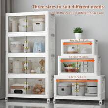 CENLEN Collapsible Storage Box 5 Layers, Large Double Open Storage Box, Large Storage Box With Lid And Wheel, Can Store Clothes, Snacks, Toys And Books, Home Office Outdoor Folding Container - 5 layers - View 5