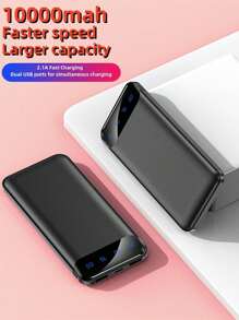 Carregador portátil, banco de energia mais de 10000mAh 5V/3A, bateria de carregamento de alta velocidade com entrada e saída USB C, banco de energia externo para telefone compatível com iPhone 15 14 13 12 X S22 S21 iPad etc.