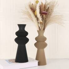 1 Modern Minimalist Plastic Vase, Suitable For Living Room, Study, Office Or Showroom - Creative Vase, Perfect For Flower Arrangement, Adding A Touch Of Elegance To Any Space Gifts Birthday Graduation Home Decor Back To School Room Decor School Supplies Flower Vase Glass Vase