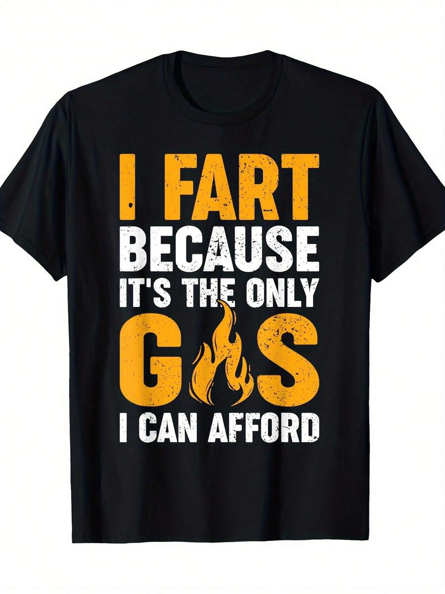 Funny Raunchy Old Fart Gas Price Menn 100% Cotton T-Shirt