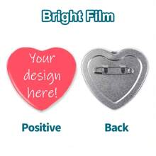 1/5/10/50/100枚定制心形胸针徽章别针，可个性化定制任何文字、照片或图像，适用于促销、工作、生日、圣诞礼物、时尚、可爱、简约、秋季风格、男女通用、个性化、独特，是送给他/她、男朋友、女朋友、家人的理想定制礼物，也适合搭配复古服装、服饰配饰、万圣节主题、送给男朋友、女朋友、家人、朋友、新年礼物等。 - 彩色 - 查看 25