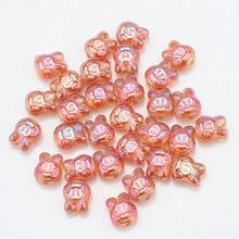 30pcs/Pack Mix Color Crystal Rabbit Pendant, Cute Rabbit Head Pattern Glass Beads Charms For DIY Jewelry Making, Necklace, Earrings, Bracelets