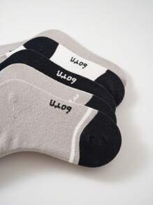 10pcs/5pcs Cute Cartoon Panda Children's Socks, Colorblock, Printed, Boys, Girls, Moisture Wicking, Mid-Calf Socks, Spring, Summer, Autumn, Athletic Socks, Girl Gifts, Boy Gifts, Mom Gifts, Dad Gifts, Girls Summer Clothes, Boys Summer Clothes, Holiday Gifts - Multicolor - View 9