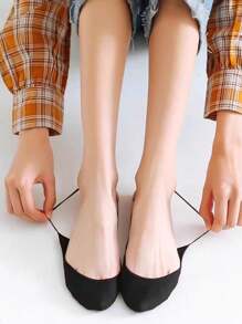 2 o 4 pares de calcetines de mujer de media punta, calcetines finos y transpirables de media cobertura y media abertura para el tobillo, calcetines invisibles, adecuados para el verano