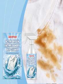 jakehoe 120ml Agente de limpieza de ropa, quitamanchas de ropa, spray de limpieza de ropa con eliminación suave de manchas, elimina rápidamente las manchas, restaura el color original, suave con las telas, protege las telas, eliminación de manchas altamente efectiva, elimina fácilmente café, jugo y otras manchas, portátil y conveniente para usar en cualquier momento (entrega aleatoria de versiones nuevas y antiguas)