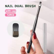 1/6Pcs Nylon Hair UV Gel Acrylic Nail Art Builder Brush Pen Drawing Pens For Nail Design Nail Supplies For Professionals