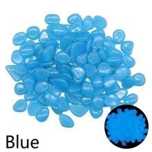 Luminous Stones Glow In The Dark Pebbles Glowing Stones Outdoor Walkways Home Garden Yard Decor Fish Tank Pebble Rocks - Blue - View 1
