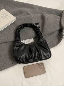 1 件高品质褶皱迷你单肩手提包，适合外出和聚会的时尚单品