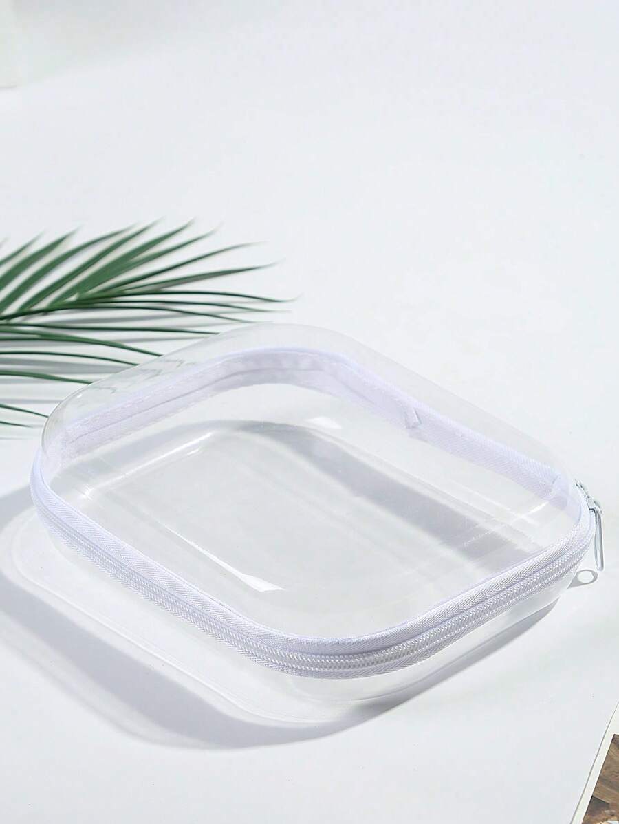 1pc/3pcs/6pcs Transparent PVC Cosmetic Bag, Waterproof Stationery Pouch, For Cosmetics Storage, Gift Packaging, Travel Supplies, And Collecting Collectibles