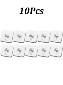 20pcs No Drill Wall Hanging Hooks, Sturdy Invisible Plastic Clips For Hanging Photos And Frames, Suitable For Home & Exhibition Decor Gifts Birthday Graduation