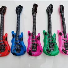 1 Stück aufblasbares Musikinstrument Ballon, Zufallsfarbe Party Unterhaltung interaktives Requisit, aufblasbares Gitarre, Saxophon, Strandutensilien, Strandaccessoires, Schwimmhilfe für den Pool
