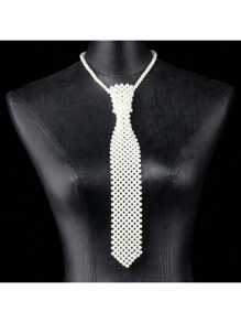 1 pièce Élégante chaîne de corps en faux perles - Accessoire de luxe en résine, convient pour le mariage et les tenues de fête, toutes saisons