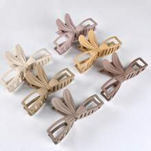 1/3 件可爱兔子发爪夹，简约风格，可爱甜美兔耳发型配件大号，非常适合高马尾辫、日常佩戴、女性复活节礼物 - 藕粉色 - 查看 1