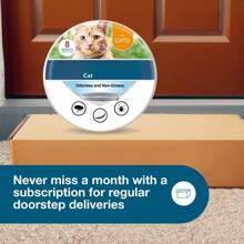 Flea & Tick Prevention Collar For Cats, 8-Month Protection, Vet-Recommended