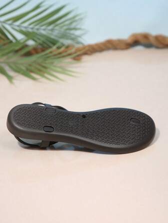 Fashion Casual Round Ring Thong Flat Roman Style Sandals