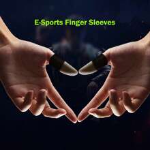 2 Pairs Gaming Finger Gloves Sleeves, 0.3MM Silver Fiber, Anti Sweat, Extremely Thin, Breathable Touchscreen Dedales Gamer Finger Cover Thumb Sleeve Fit Phone Game Tablet Devices. - Multicolor - View 8