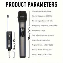 Professional Wireless Microphone Home KTV Outdoor Portable Singing Performance Microphone Handheld Microphone System Suitable For Wedding Host Stage Performance. - Grey - View 9