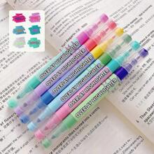 6-Color Dual Tip Highlighters Set - Vibrant Assorted Colors, Smooth Writing, Ergonomic Design - Perfect For Journaling, Office, School Supplies, And Gift Giving