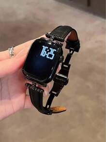 1 Piece Of High-End Leather Strap With A Ladies' Socialite Style, Compatible With Apple Watch 38/40/41/42/44/45/46/49mm Compatible With Apple Watch Ultra/S10/9/8/7/6/5/4/3/2/1