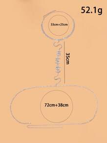 1pc Silver Dollar Sign Bling Bling Sexy Party Necklace For Women - Silver - View 4