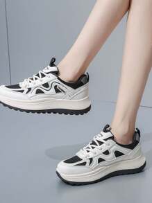 1 para damskich tenisówek z siateczki 2025 Spring, nowe koreańskie buty sportowe na platformie studenckiej Ins Style