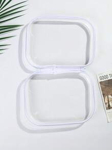 1pc/3pcs/6pcs Transparent PVC Cosmetic Bag, Waterproof Stationery Pouch, For Cosmetics Storage, Gift Packaging, Travel Supplies, And Collecting Collectibles