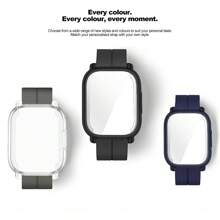 Magnetisches Silikonarmband + Hülle kompatibel mit Xiaomi Redmi Watch 5 Active Lite Smartwatch Armband und Hülle kompatibel mit Redmi Watch 5 Active Lite