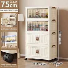 5/4/3/2/1 Layer Storage Cabinet, Home Folding Wardrobe, Clothes Organizer, Snack Cabinet, Baby/Kids Storage, No Assembly Required - Multicolor - View 13