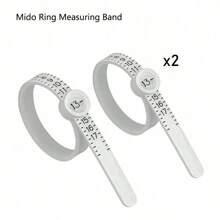 1pc/2pcs Ring Sizer Gauge - US Size 1-17, Reusable Ring Finger Measure Adjuster With Magnifier, Valentine's Day Ring Sizing Tool - Multicolor - View 11