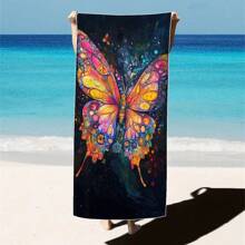 1 Piece Extra Large Beach Towel - Quick Drying, Soft, Lightweight, Sand-Free, Microfiber Material, Cute Bird Design, Ideal Gift For Women And Adults, Suitable For Pool, Travel And Swimming Summer, Holiday