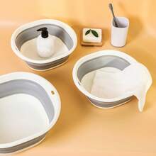 3 قطع/1 قطعة حوض غسيل قابل للطي، سلة غسيل، حوض بلاستيكي، حاوية تخزين توفير مساحة، حوض قابل للطي للأطباق والغسيل والرحلات والتخييم والمنزل والحمام، ديكور منزلي للخريف والعودة إلى المدرسة