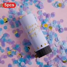 5 piezas Lanzador de confeti morado para bodas y fiestas (No apuntar a personas u objetos)