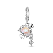 925 Sterling Silver Ocean Fish And Sea Turtle Starfish Series Charms Blue Glass Beads Ocean Crystal Charms Starfish And Crab Charms Coconut Tree Beach Holiday Jewelry Suitable For Women's Bracelets DIY Jewelry Making And Beach Clothing Matching Jewelry Decoration Women's Jewelry Gifts - Multicolor - View 18